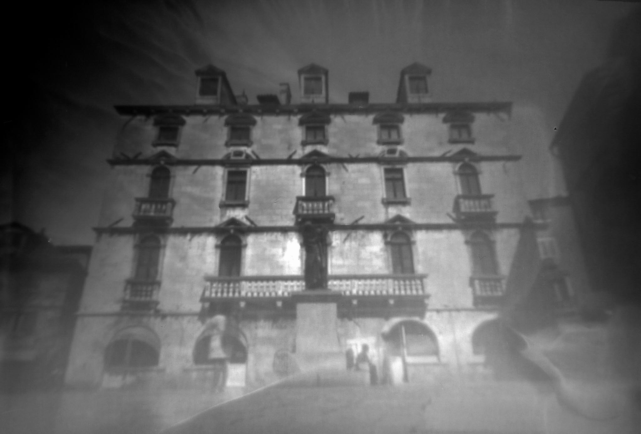 Camera obscura photography - Voćni trg (Fruit Square) Split - pinhole camera art and Croatian city square